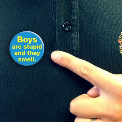 Funny Boys Smell Pin Badge 38mm