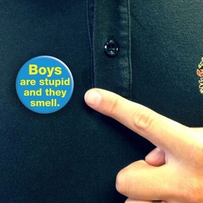 Funny Boys Smell Pin Badge 38mm