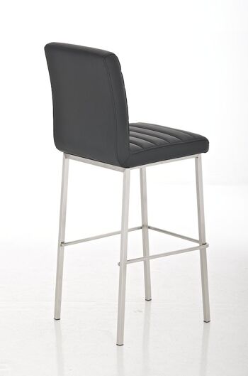 Tabouret de bar Corfu noir 54x43x114 métal noir acier inoxydable 3