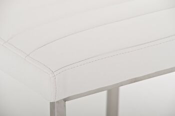 Tabouret de bar Corfu blanc 54x43x114 métal blanc acier inoxydable 5