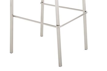 Tabouret de bar Corfu blanc 54x43x114 métal blanc acier inoxydable 6