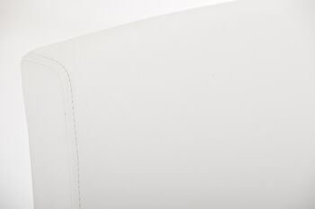 Tabouret de bar Paros blanc 48x42x104 cuir artificiel blanc acier inoxydable 4