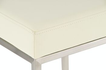 Tabouret de bar Montréal E80 crème 37x37x80 métal similicuir crème 3