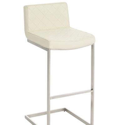 Bar stool Madinson cream 46x41x97.5 cream leatherette stainless steel