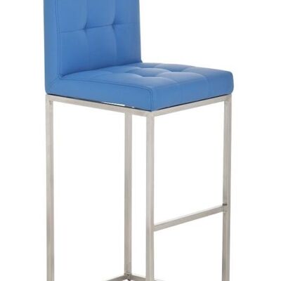 Bar stool Edinburgh E77 blue 45x41x103.5 blue artificial leather stainless steel