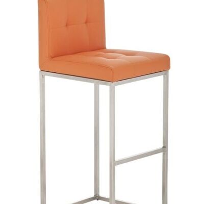 Bar stool Edinburgh E77 orange 45x41x103.5 orange leatherette stainless steel