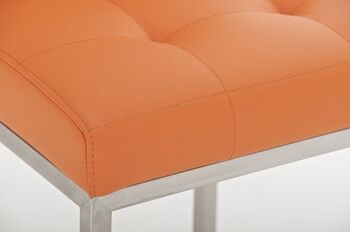 Tabouret de bar Edinburgh E77 orange 45x41x103.5 simili cuir orange acier inoxydable 5