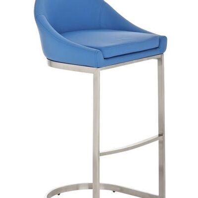 Barhocker Kreta blau 45x47,5x98 blau Kunstleder Edelstahl