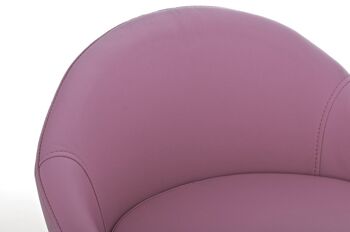 Tabouret de bar Crète violet 45x47,5x98 cuir artificiel violet acier inoxydable 3