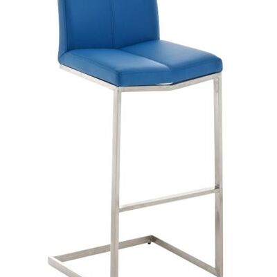 Bar stool Kos blue 43x45x99 blue artificial leather stainless steel