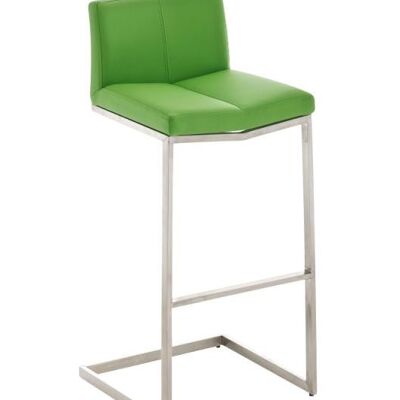 Tabouret de bar Kos végétal 43x45x99 cuir artificiel végétal acier inoxydable