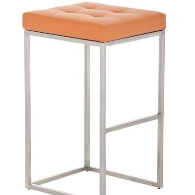 Bar stool Lugano E77 orange 45x41x77 orange leatherette stainless steel