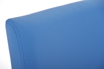 Tabouret de bar Panama E simili cuir bleu 44x42x86 simili cuir bleu acier inoxydable 4