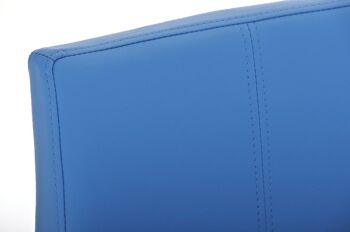 Tabouret de bar Lima acier inoxydable bleu 43,5x45x80 cuir artificiel bleu acier inoxydable 3