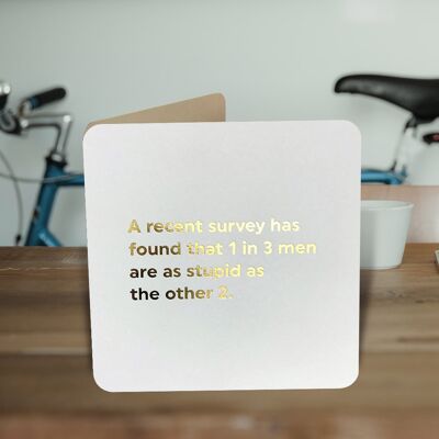 A Recent Survey Funny Birthday Card