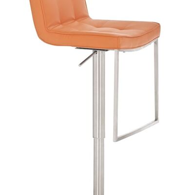 Taburete de bar Seoul naranja 46x43x79,5 cuero artificial naranja acero inoxidable