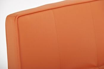 Tabouret de bar Seoul orange 46x43x79,5 cuir artificiel orange acier inoxydable 3