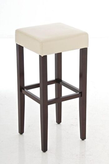 Tabouret de bar Dion cappuccino/crème fouettée 38x37x81 cappuccino/crème fouettée cuir artificiel Bois