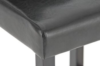 Tabouret de bar Perry noir noir 44,5x43,5x118 simili cuir noir noir Bois 5