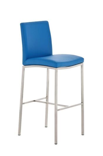 Tabouret de bar Freeport bleu 49x40x110 cuir artificiel bleu acier inoxydable 1