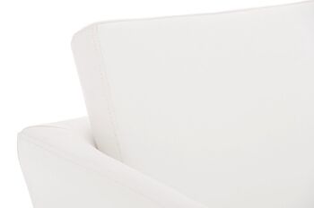Tabouret de bar Burley blanc 54x60x89 cuir artificiel blanc acier inoxydable 4
