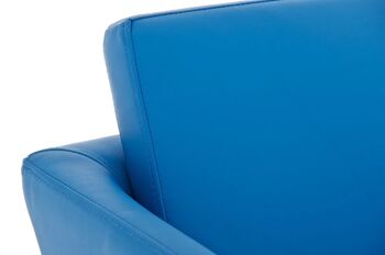 Tabouret de bar Burley bleu 54x60x89 cuir artificiel bleu acier inoxydable 4