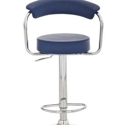 Bar stool Italia blue 49x52x109 blue leatherette Chromed metal