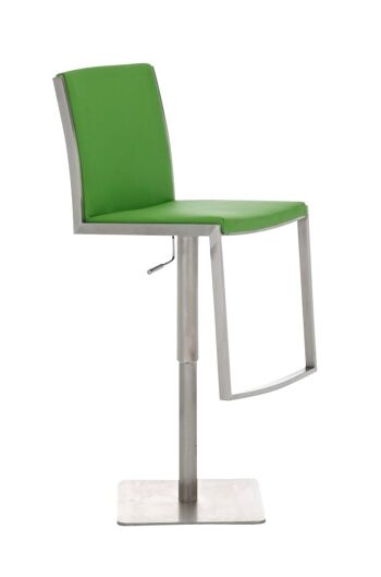 Tabouret de bar ECO végétal 43x42x91 cuir artificiel végétal acier inoxydable 1