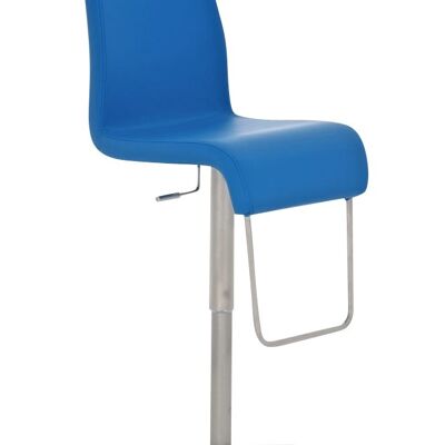 Bar stool James blue 57x41x93 blue artificial leather stainless steel