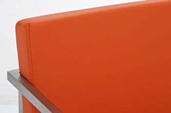 Tabouret de bar Atlantic orange 54x49,5x97 cuir artificiel orange acier inoxydable 2
