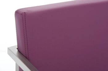 Tabouret de bar Atlantic violet 54x49,5x97 cuir artificiel violet acier inoxydable 2