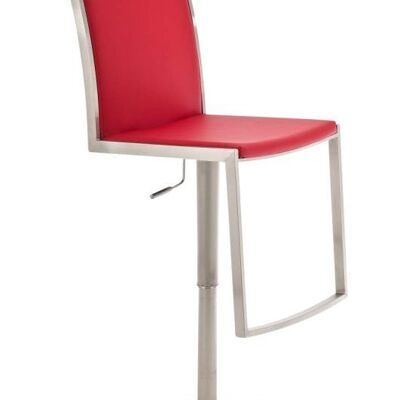 Barkruk ECO rood 43x42x91 rood kunstleer roestvrij staal