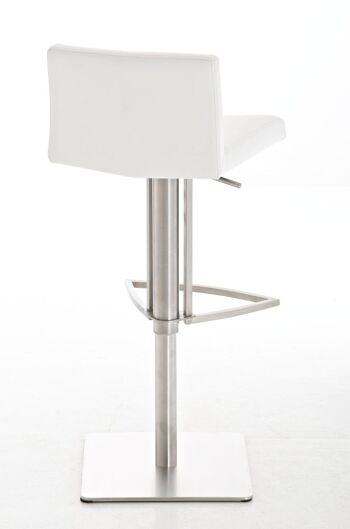 Tabouret de bar Brisbane blanc 38x40x77,5 métal blanc Métal chromé 3