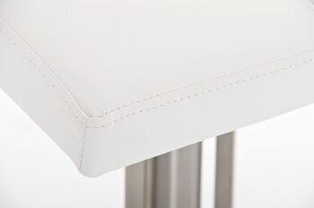 Tabouret de bar Brisbane blanc 38x40x77,5 métal blanc Métal chromé 5