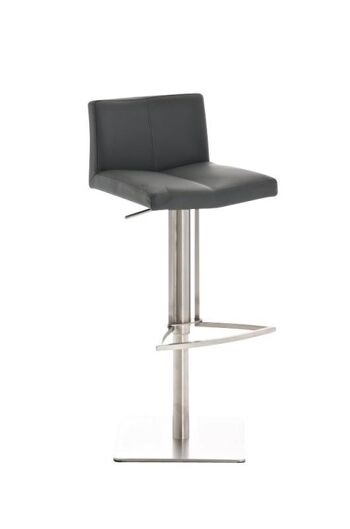 Tabouret de bar Brisbane Gris 38x40x77,5 Métal gris Métal chromé 1