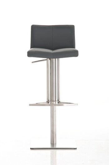 Tabouret de bar Brisbane Gris 38x40x77,5 Métal gris Métal chromé 2