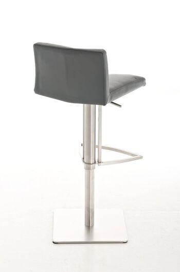 Tabouret de bar Brisbane Gris 38x40x77,5 Métal gris Métal chromé 3