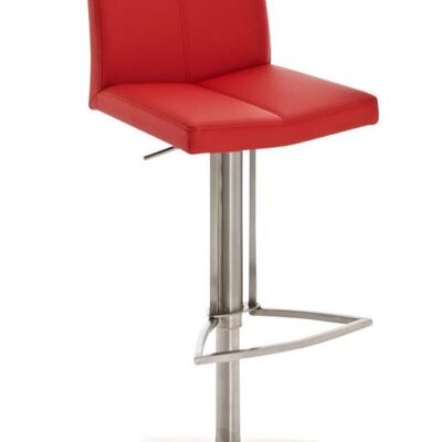 Taburete de bar Brisbane rojo 38x40x77,5 metal rojo Metal cromado