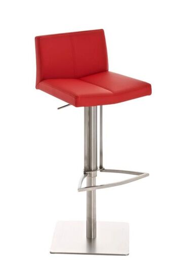 Tabouret de bar Brisbane rouge 38x40x77,5 métal rouge Métal chromé 1