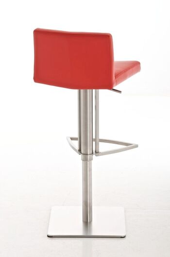 Tabouret de bar Brisbane rouge 38x40x77,5 métal rouge Métal chromé 3