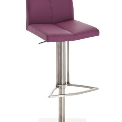 Taburete de bar Brisbane violeta 38x40x77,5 metal violeta Metal cromado