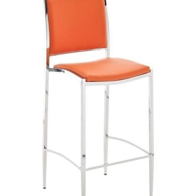 Sgabello bar Preston arancio 44x43x110 metallo arancio Metallo cromato