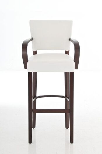 Tabouret de bar Ethel avec accoudoirs cappuccino/blanc 43x42,5x112 cappuccino/blanc Wood Wood 2