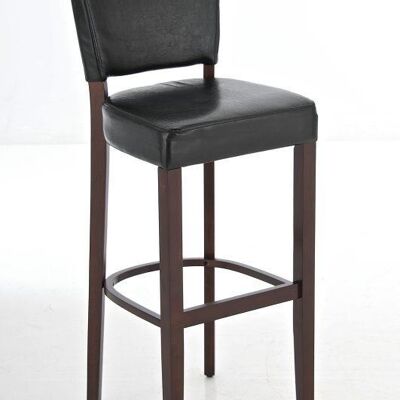 Bar stool Ethel cappuccino/black 46x44x111.5 cappuccino/black leatherette Wood
