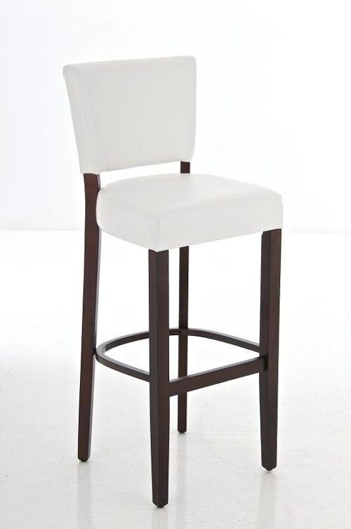 Barkruk Ethel cappuccino/wit 46x44x111,5 cappuccino/wit kunstleer Hout