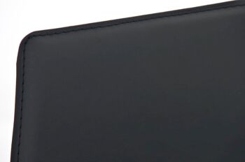 Tabouret de bar Limon E noir 46x41x80 cuir artificiel noir acier inoxydable 4