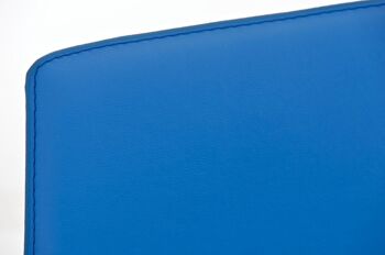 Tabouret de bar Limon E bleu 46x41x80 cuir artificiel bleu acier inoxydable 3