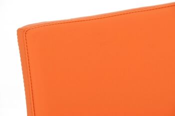 Tabouret de bar Salina orange 50x45x84 simili cuir orange Métal chromé 4