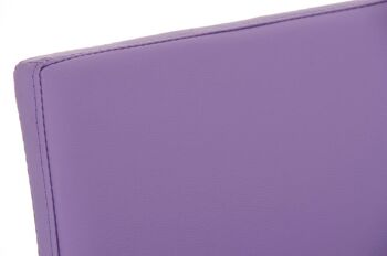 Tabouret de bar Salina violet 50x45x84 cuir artificiel violet Métal chromé 4