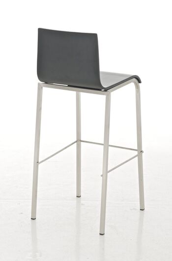 Tabouret de bar Avola bois E76 noir Matt 51x43x101 noir Matt Wood acier inoxydable 3